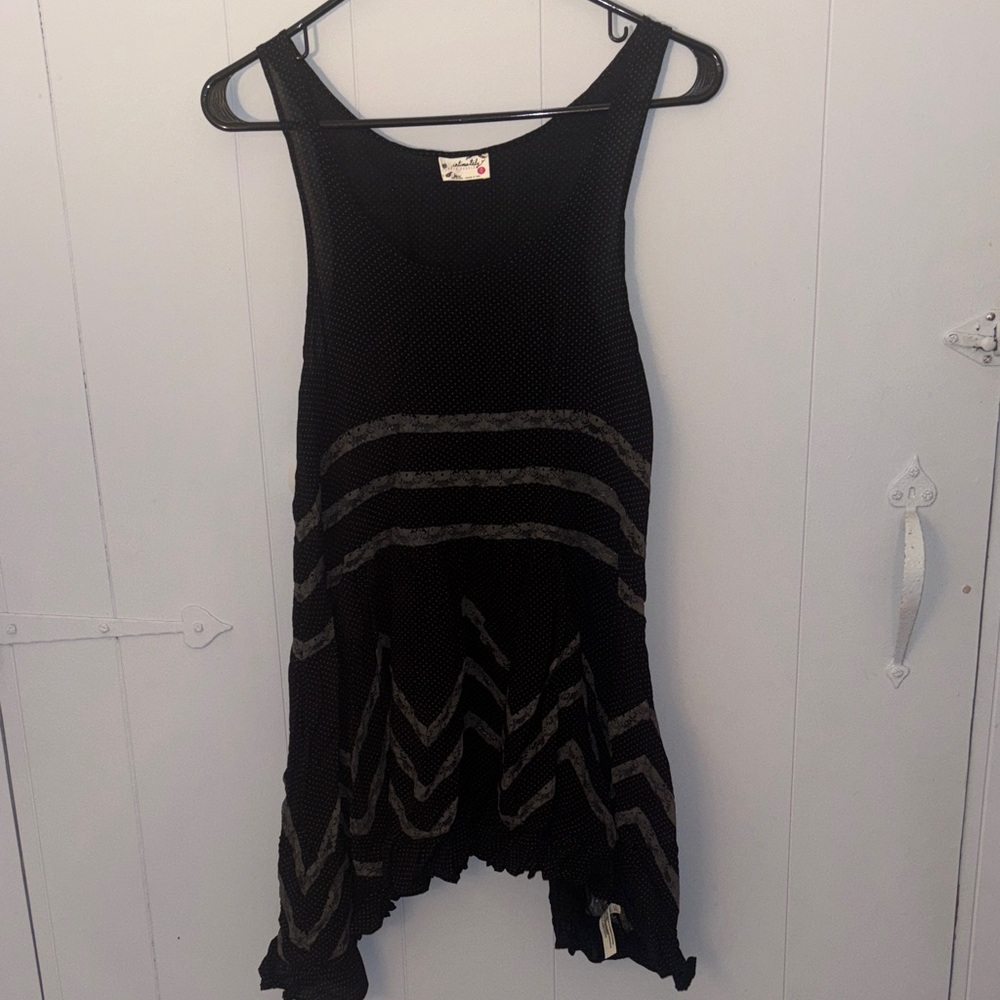 Black and Gray Sleeveless Top/Dress